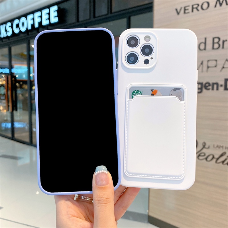 Casing Silikon IPhone 11 12 13 Pro Max XR 7 8 Plus Dengan Dompet Kartu