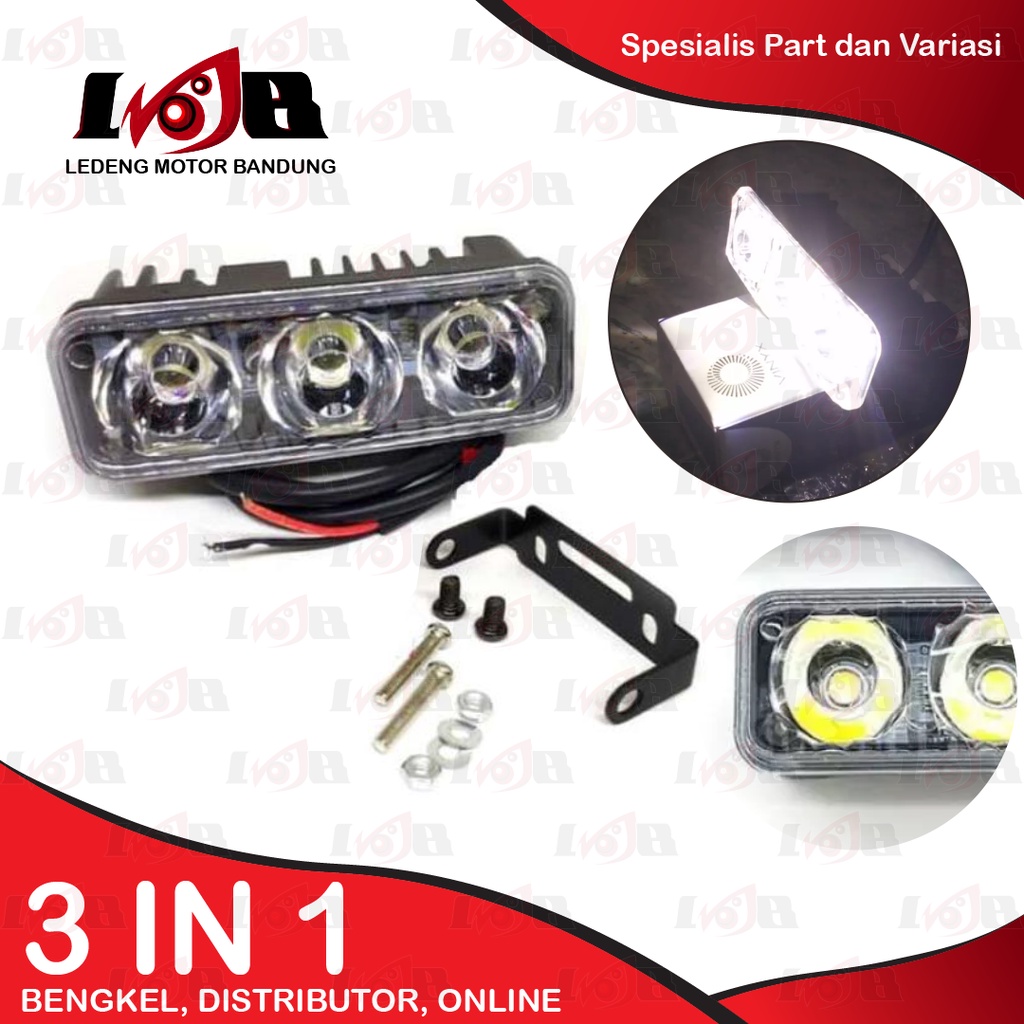 Lampu Sorot Kotak Led Cree 3 Mata