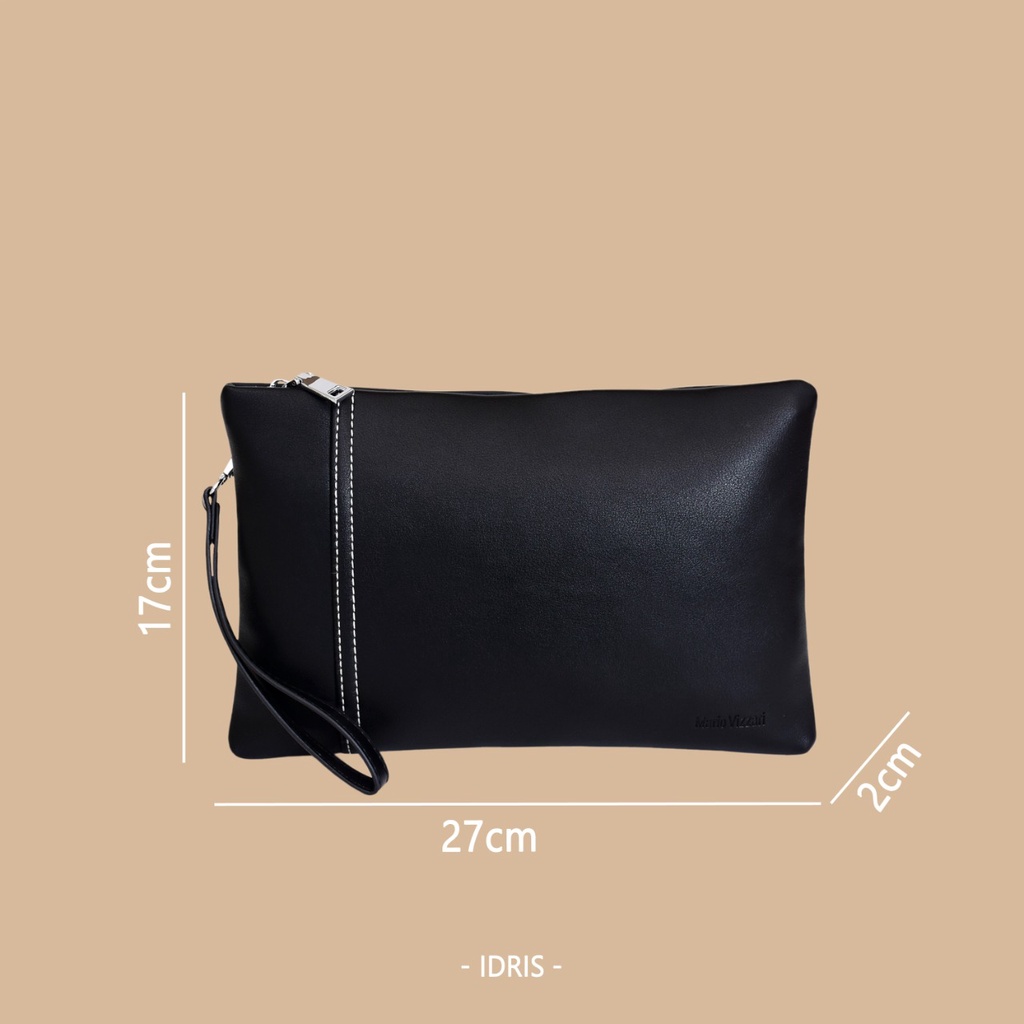 Tas Clutch Pria Kulit Mario Vizzari Idris (6628)