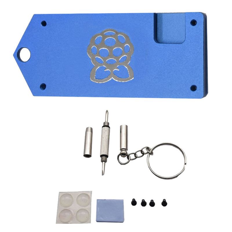 Btsg Untuk Raspberry Pi Kipas ABS Pelindung Untuk Case Metal Enclosure Blue Untuk Pi Zero fo
