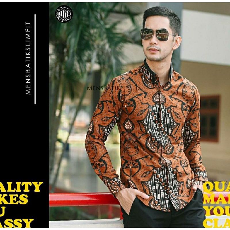 KEMEJA BATIK pREMIUM MODERN SLIMFIT PANJANG BAHUN KATUN HALUS FULL FURING HALUS