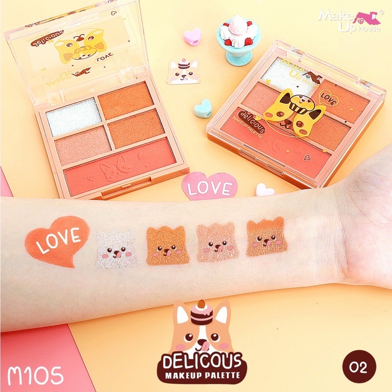 DELICIOUS MAKEUP HOUSE/MAKEUP PALETTE/DELICIOUS M105/EYESHADOW &amp; BLUSHER