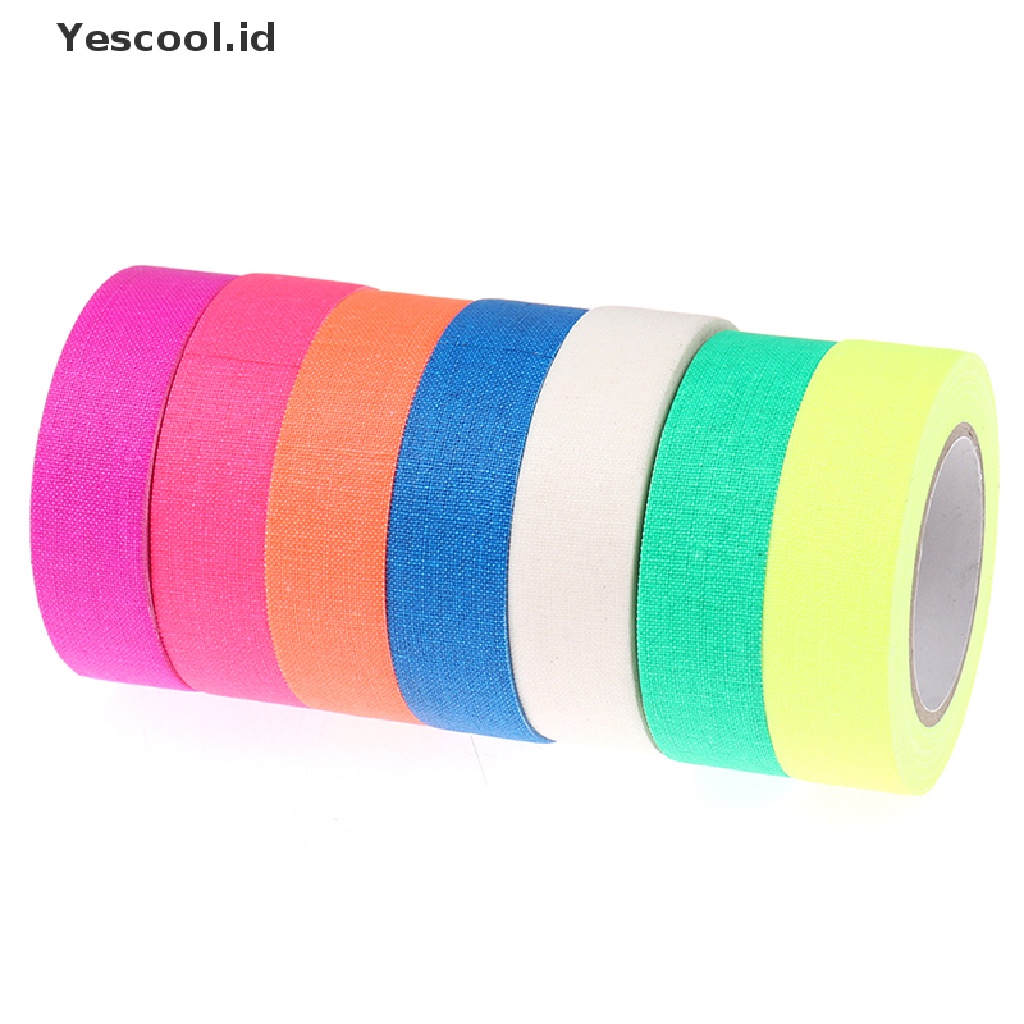 【Yescool】 UV Reactive Tape Blacklight Fluorescent Tape Glow in The Dark Neon Gaffer .