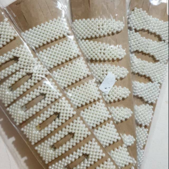 Jepit Korea mutiara/hair clip harga/pcs