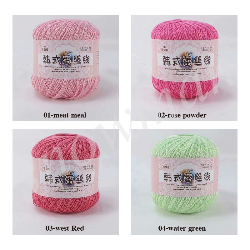 50g/bola No 8 Renda Benang 2ply DIY Renda Benang Crochet Benang 100% Katun Benang Rajutan Tangan