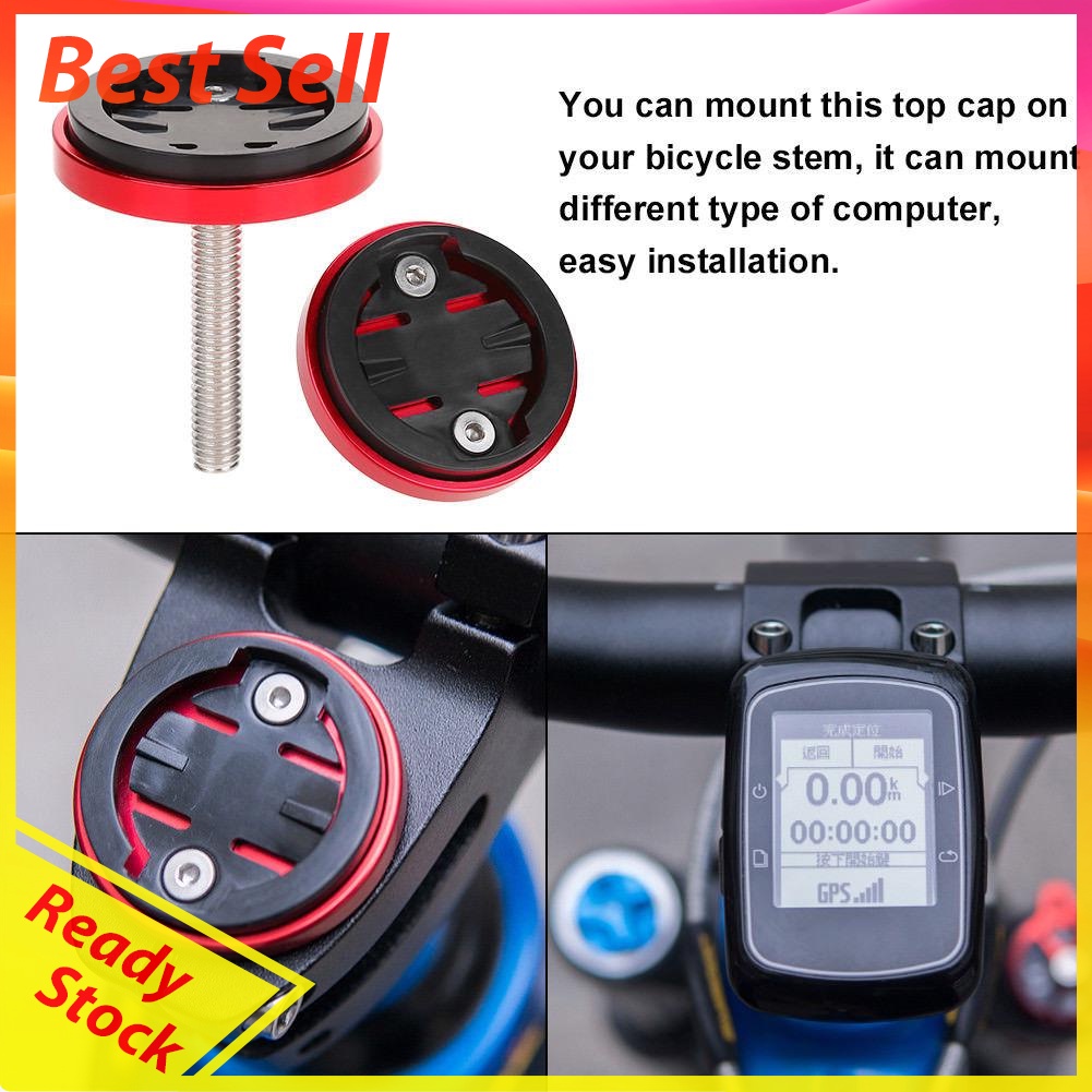 MTB Road Bike Computer Holder Stem Top Cap Stopwatch GPS Speedometer Mount