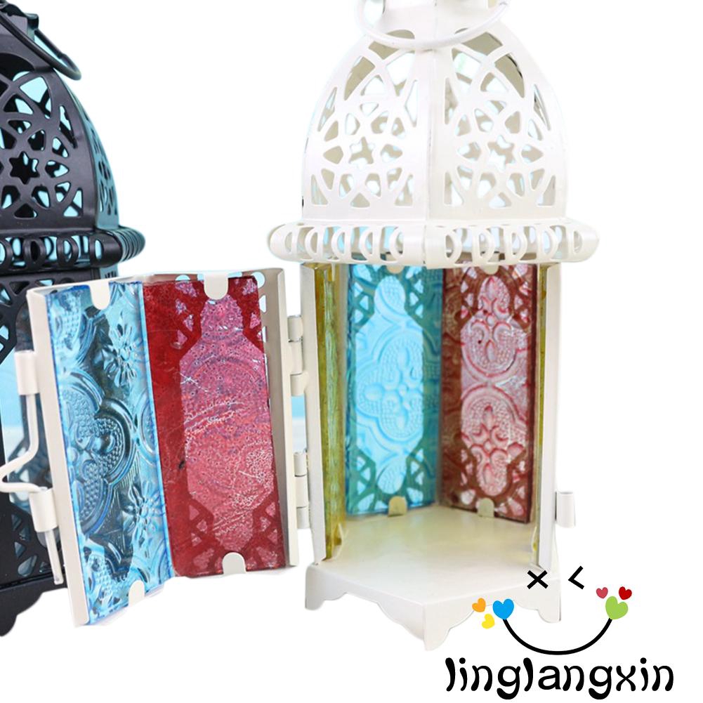 Lentera Lilin Gantung Gaya Vintage Moroccan Bahan Kaca Untuk Dekorasi Rumah Dan Pernikahan