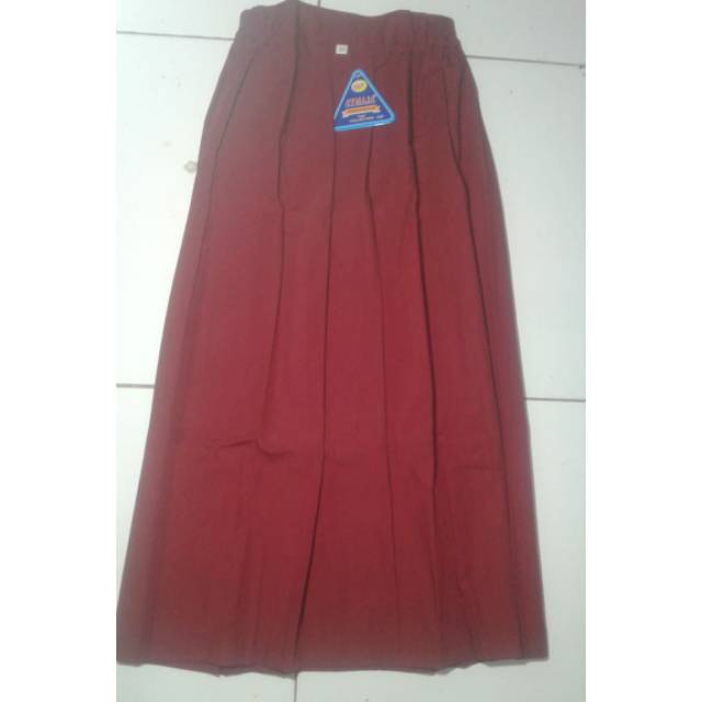 Rok SD/MI REMPEL Panjang Merk Atmaja No.25-26 Warna Merah, Hitam, Coklat, Hijau, Putih Tulang/Susu