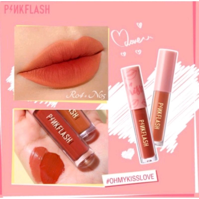 [BPOM] PINKFLASH L01 Lasting Matte Lipcream |  Lipstik Lembut | Tahan Lama |