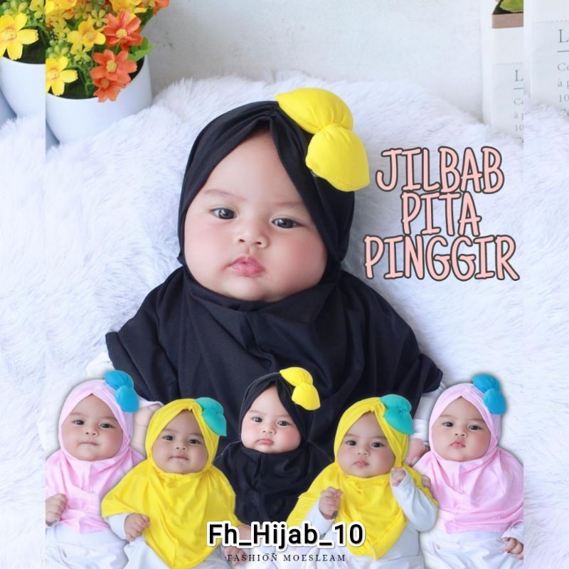 Jilbab Pita Pinggir Anak bayi Instan lucu 0-3 Tahun Bahan Adem | Hijab baby sekolah Sd newborn kekinian | Kerudung Perempuan Tk Lembut Terbaru 6-12 Bulan