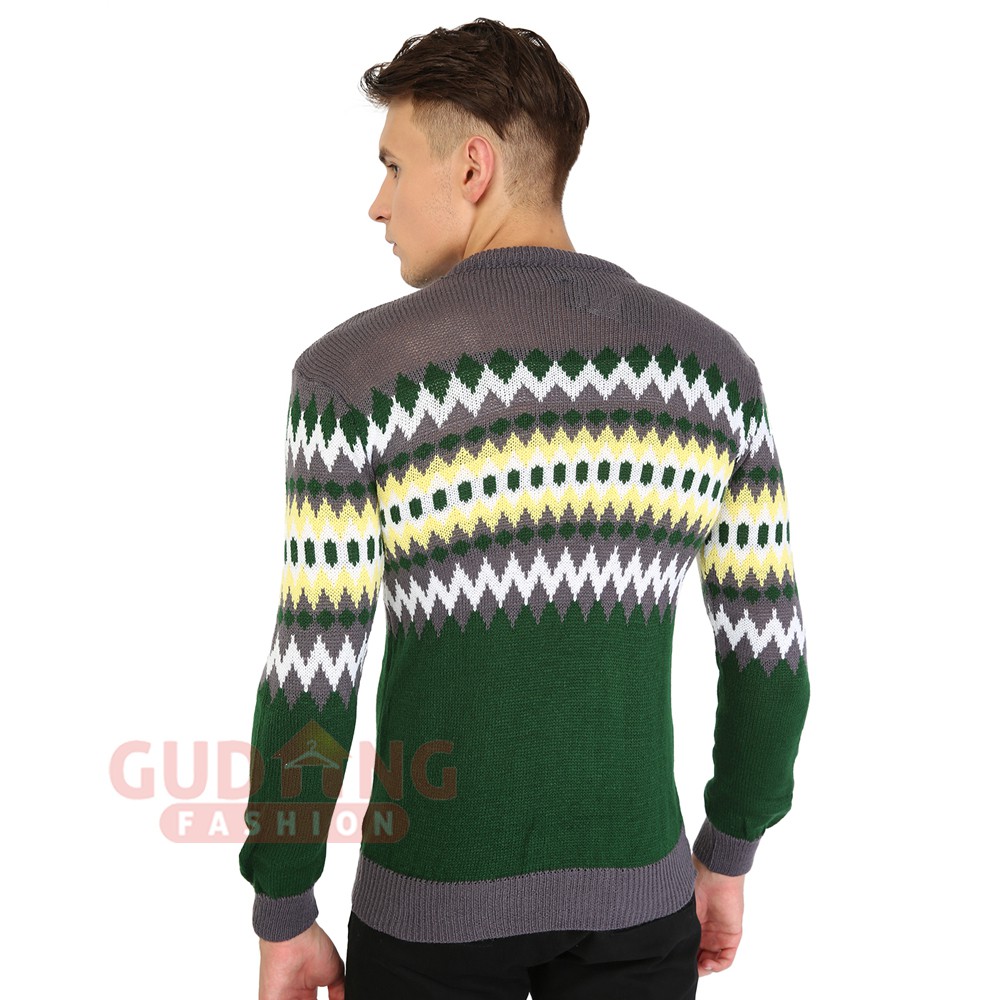Sweater Lengan Panjang Motif Tribal - SWE 1073