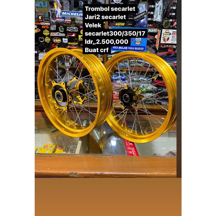 VELGSET SUPERMOTO SCARLET HONDA CRF GOLD