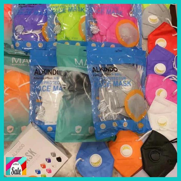 DCDISPOSABLE- MASKER KN95 RESPIRATOR WARNA VALVE KN 95 DISPOSABLE FACEMASK KATUP - PUTIH -ORIGINAL.