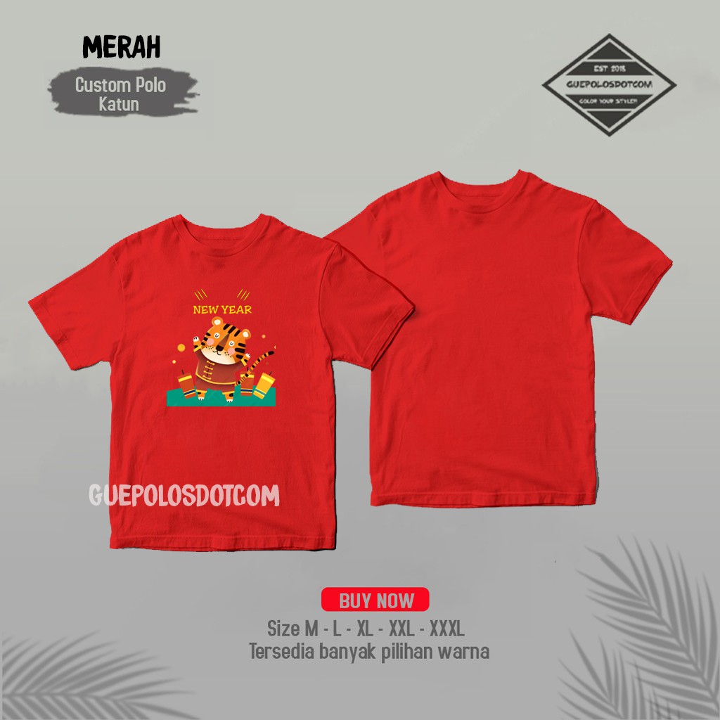 Baju Kaos Keluarga Family Couple Imlek 2022 gambar tiger lilin KAOS BAJU FAMILY IMLEK SINCIA 2022 TY