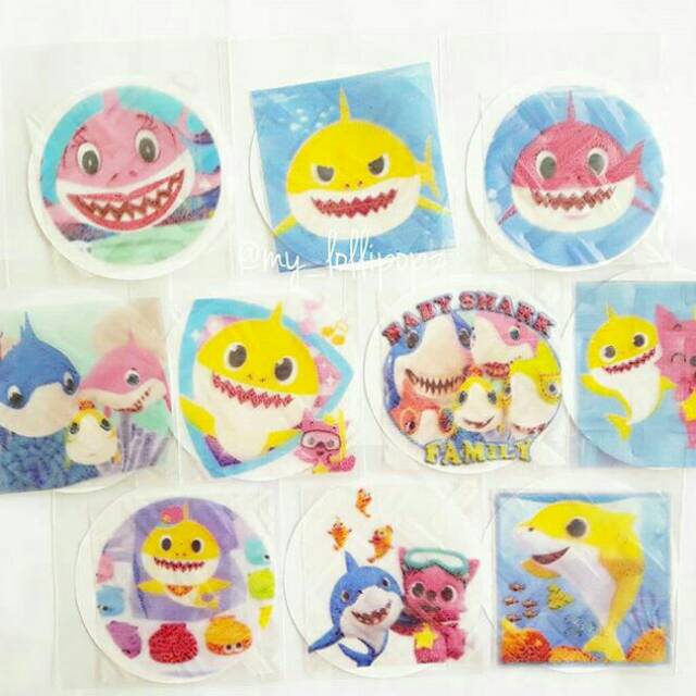 

Edible Rice Paper, tema Baby Shark. Aman dimakan