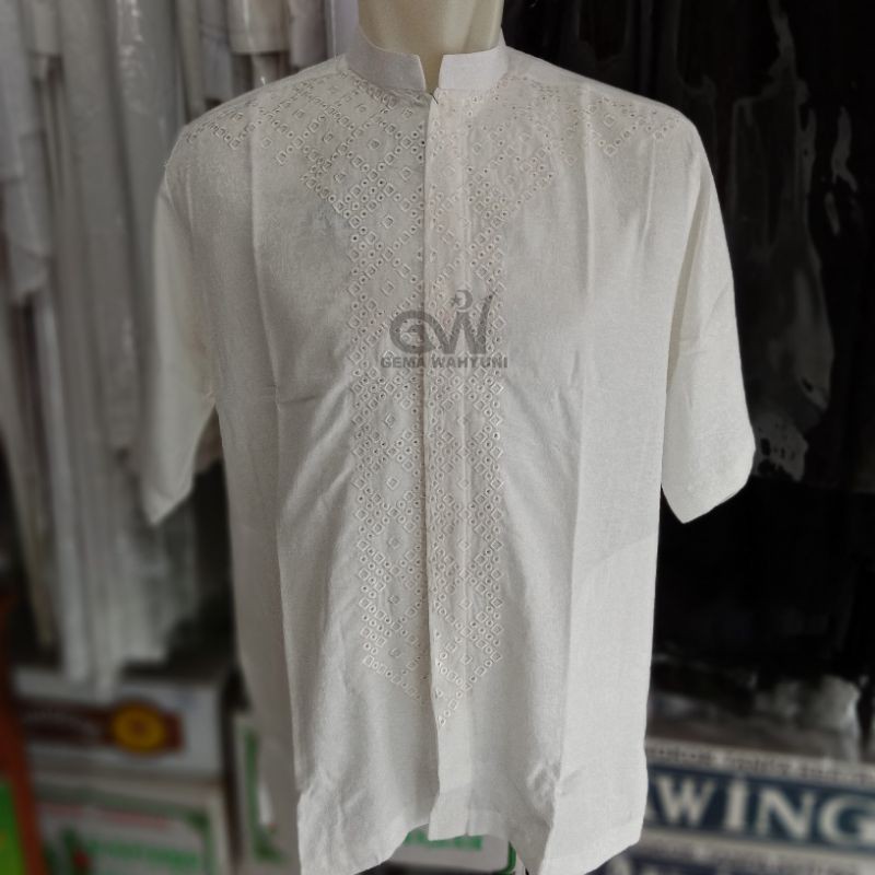 baju koko putih tulang