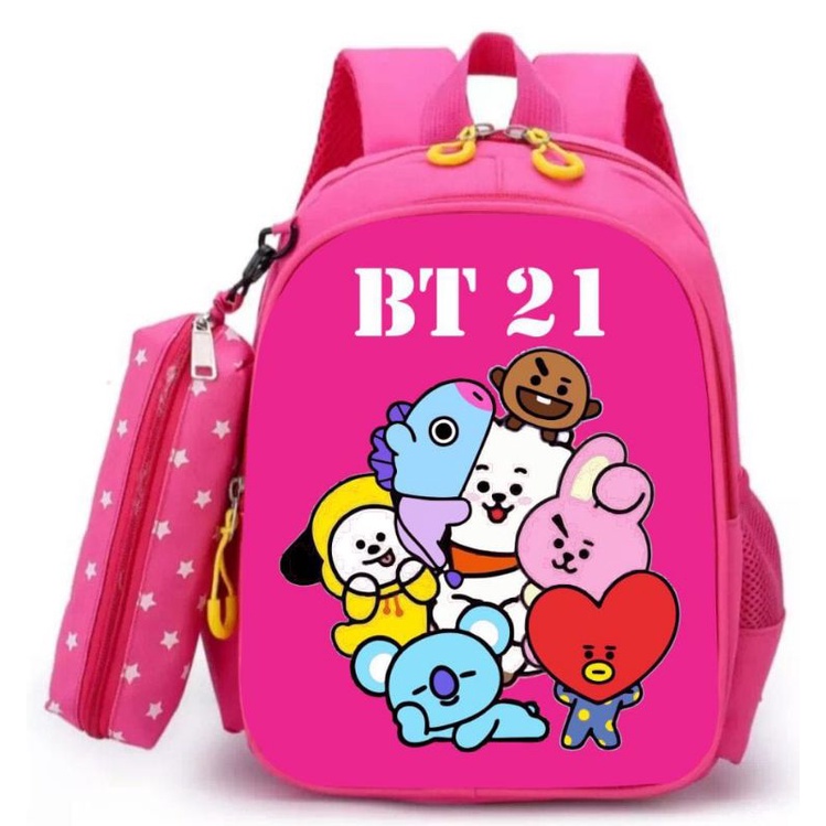 DAEYBAG TAS RANSEL ANAK PAUD/TK/SD MOTIV PRINT BT21 TERBARU