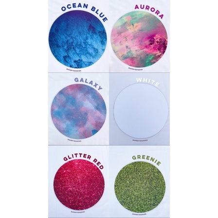 

Cakeboard / alas kue / tatakan kue motif abstrak warna putih hijau rumput merah galaxy biru laut