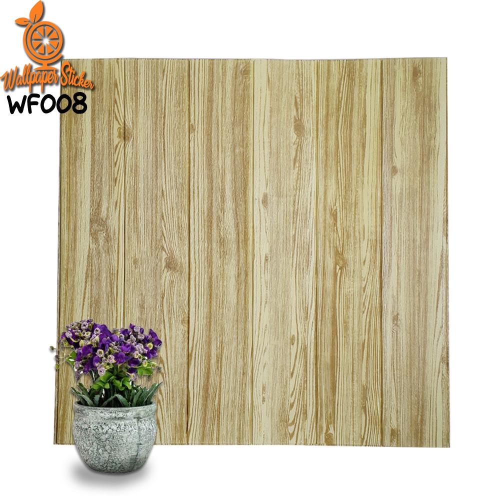 Wallpaper 3D Foam Motif Kayu Modern Wood Foam wallpaper dinding foam wallpaper stiker dinding rumah