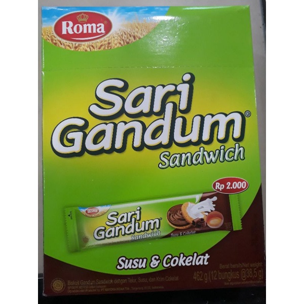 

Sari Gandum Sandwich - Netto 12pcs x 38,5 g