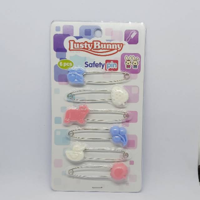 Safety Pin Lusty Bunny / Peniti Bayi Isi 6