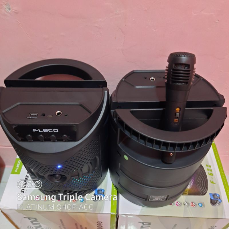 SPEAKER BLUETOOTH FLECO F622/F625 SUBWOOFER 6,5INC/SALON AKTIF PORTABLE RADIO FM/SPEAKER TABUNG WIRELESS