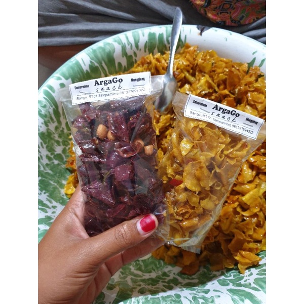 

jajanan jadul SEMORONDONO dari ubi, pedas manis Kriuk mantapp