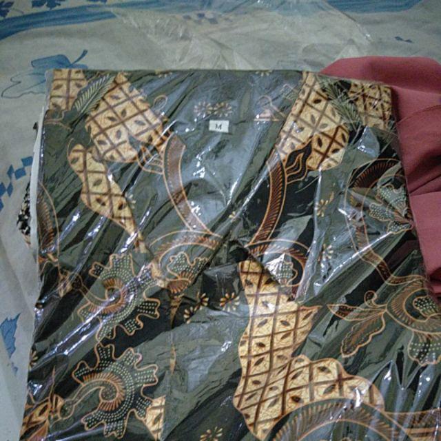 Kemeja Batik Semi Sutra Silky Premium Super Berfuring Batik Pekalongan Halus M L Xl Xxl