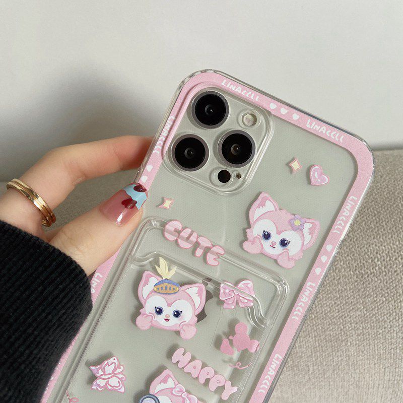 Lovely Lena Belle Card Bag Soft Case iPhone 6 6S 7 8 + Plus X XR XS Max 11 12 Pro Max SE 2020 Casing Xiaomi Redmi 9A 9C 9T