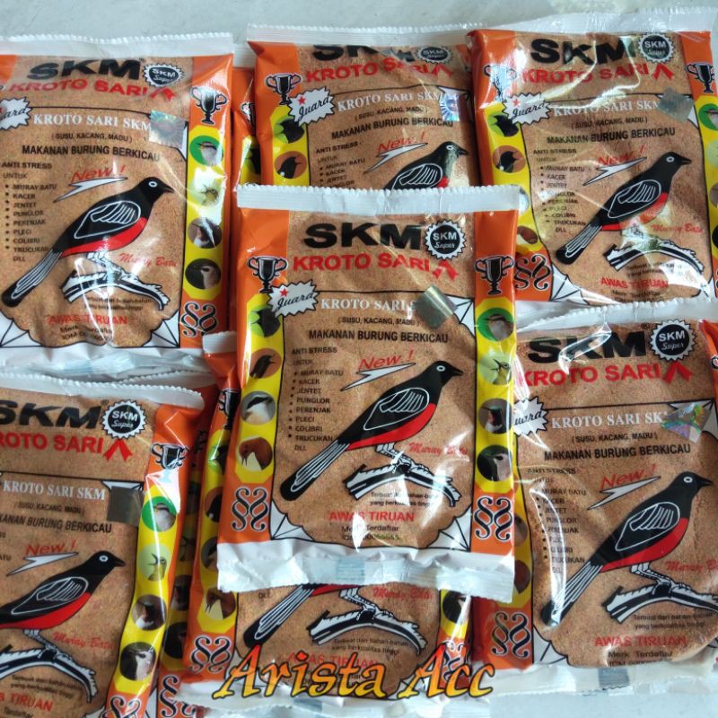 Pakan burung SKM ( susu, kacang, madu )