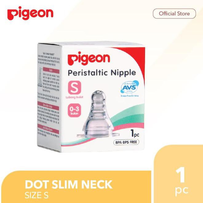 PIGEON PERISTALTIC NIPPLE SLIM NECK 1 BOX