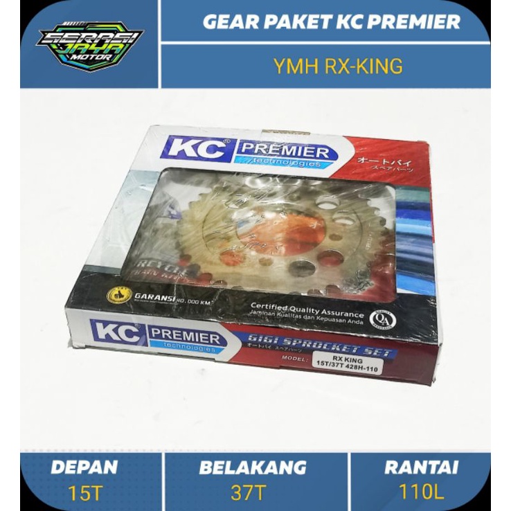 KCP GEAR PAKET RXK (428H-37T-15T-110L) / KC PREMIER GIR SET RXK 428H-37T-15T-110L