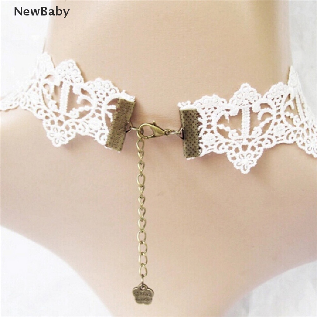 Newbaby Kalung Choker Lace Sexy Romantis Hias Mutiara Untuk Wanita