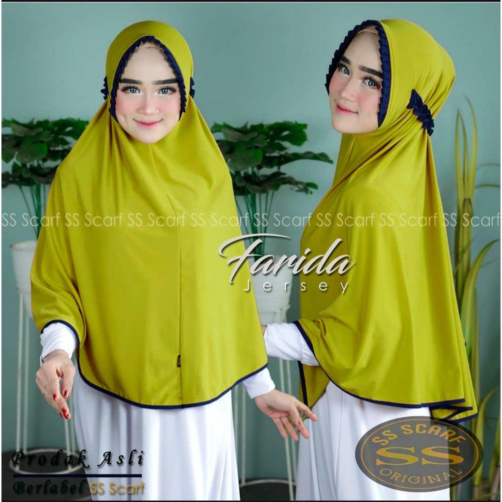 Bergo instan Kcb Farida Hijab kekinian Jilbab terbaru 2021 Kerudung Jumbo syar'i