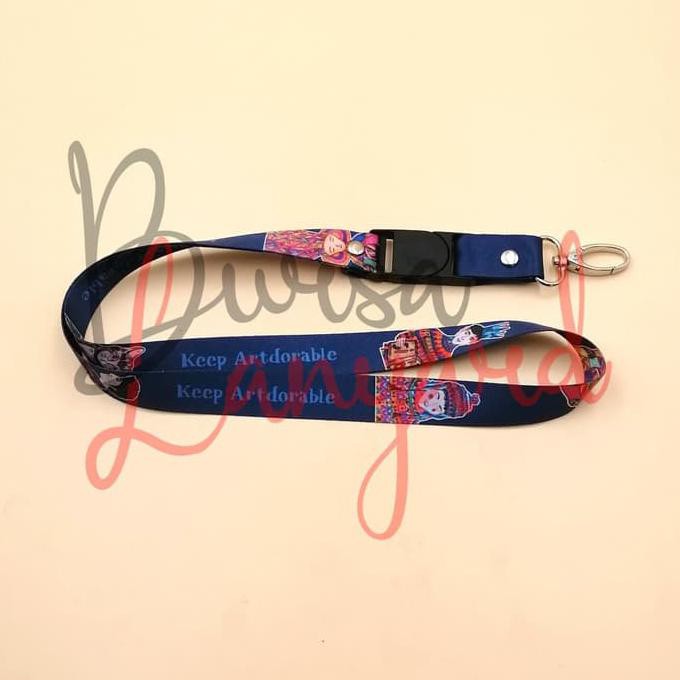

LANYARD CUSTOM DIGITAL PRINT 2 Sisi | Tali/Gantungan / ID CARD Satuan