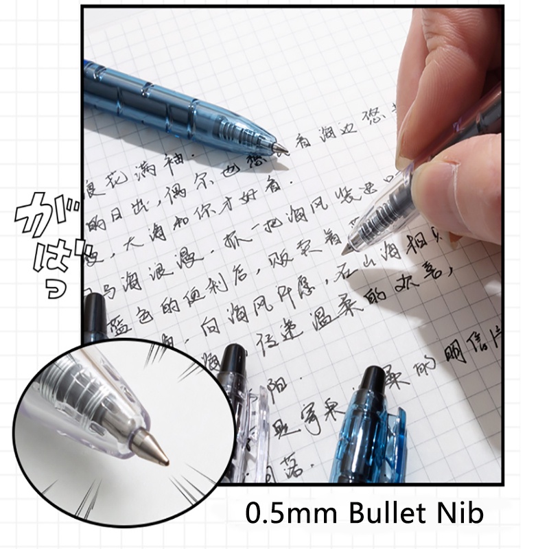 Pulpen Gel 0.5mm Bentuk Botol Air Minum Portable Untuk Pelajar