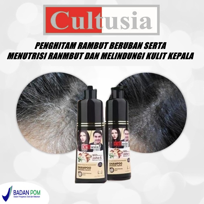 CULTUSIA shampo uban rambut 160ml sin hair sampo penghitam rambut beruban permanen Paling Ampuh