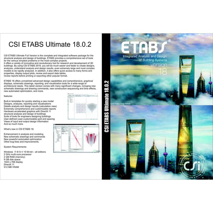 [FULL VERSION] CSI ETABS Ultimate 18 Software - GARANSI AKTIVASI