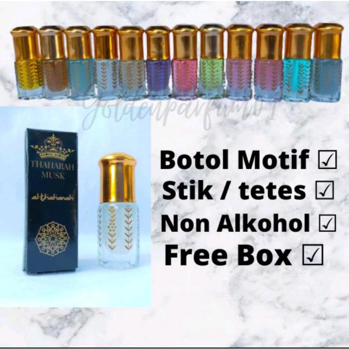 (BOTOL EMAS TOLA PADI) Misk Thaharah 100% original musk thaharah misk thaharoh premium