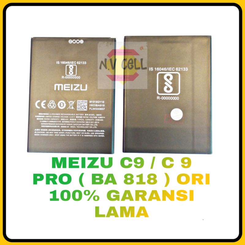 Baterai Meizu C9 / baterai meizu C9 pro / baterai meizu BA818 / batre meizu c9 / batre meizu c9 pro / batre meizu BA818 ORI 100%