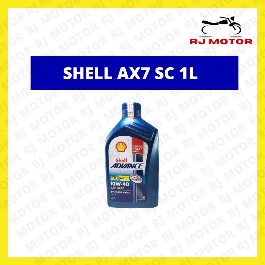 OLI SHELL AX7 SC ADVANCE 10W 40 MATIC 1 LITER OLI MOTOR ASLI