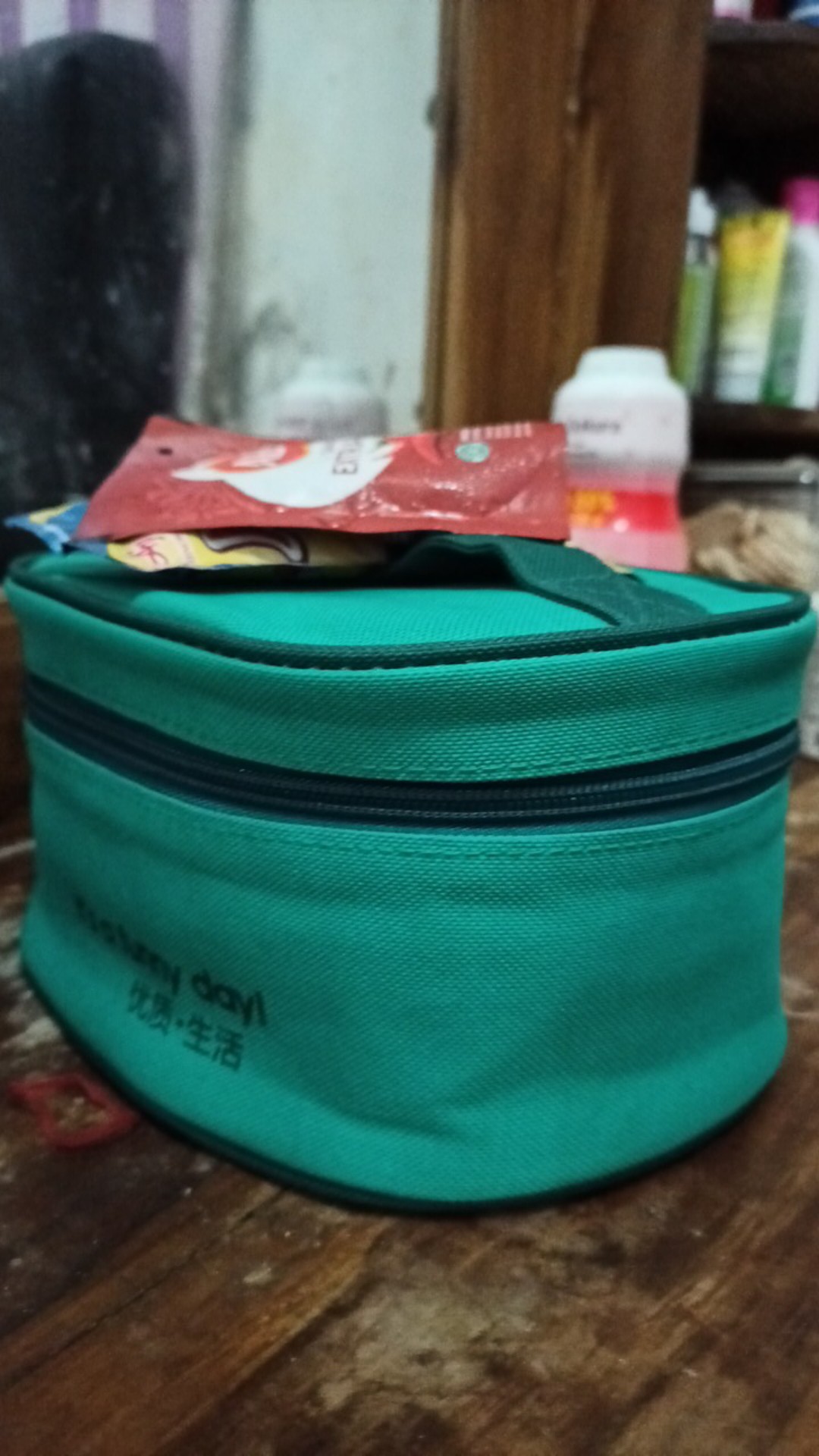 Lunch Box Yooyee 591 Orange Green Free Bag - Kotak Bekal 2 Susun
