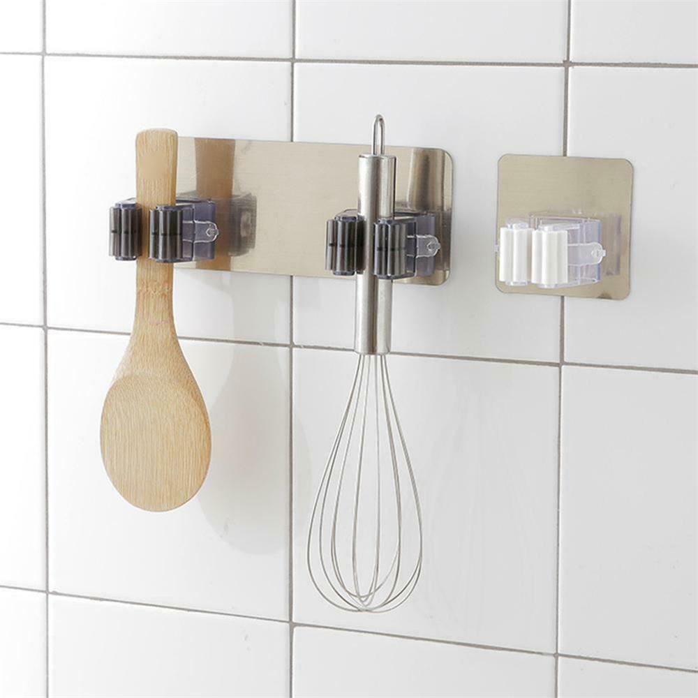 CHOOKYY Mop Holder Suction Gantung Pipa Aksesoris Organizer Kamar Mandi Perlengkapan Dapur Rak Penyimpanan Yang Dipasang Di Dinding