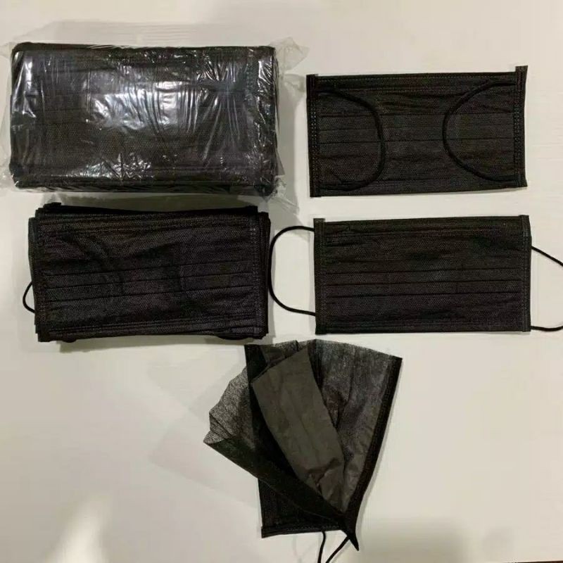 Surgical Mask 3 ply warna hitam
