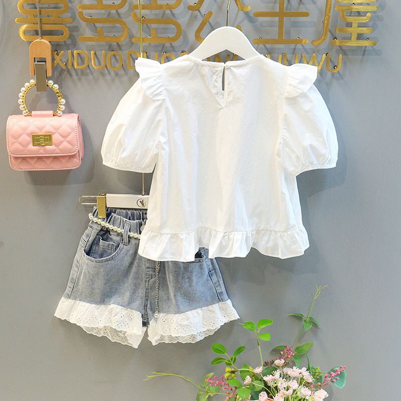 (LOLI-JKT) BS-272 SET ANAK CEWEK FREE BELT DAN HAIR TIE + CELANA JEANS SIZE 100-140