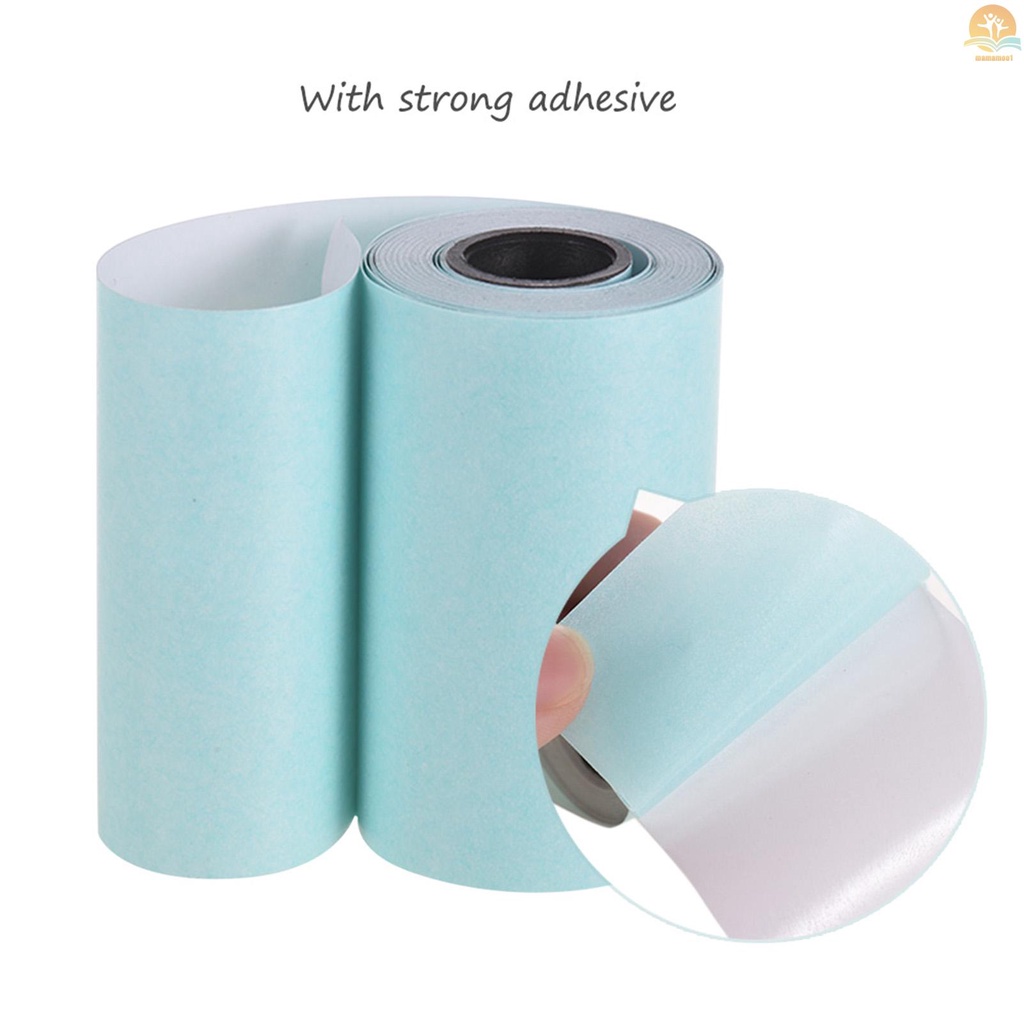 Printable Sticker Paper Roll Direct Thermal Paper with Self-adhesive 57*30mm for PeriPage A6 Pocket Thermal Printer for PAPERANG P1/P2 Mini Photo Printer, 3 Rolls