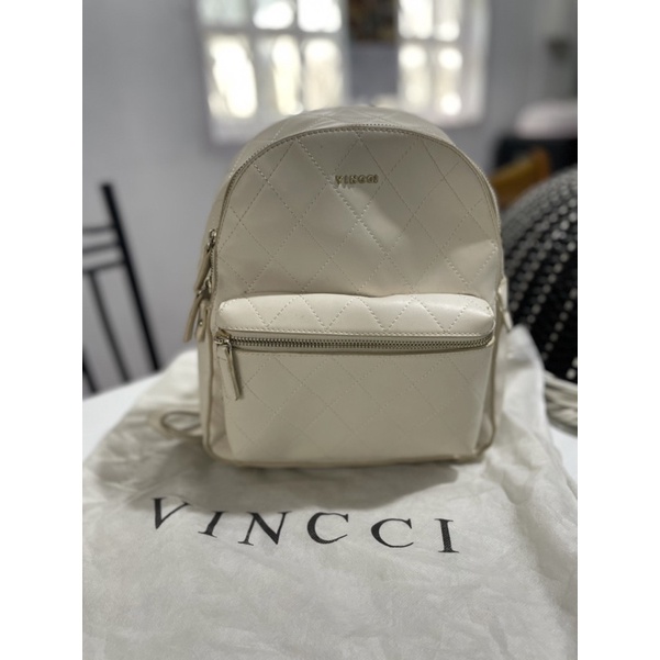 Tas ransel VINCCI preloved putih