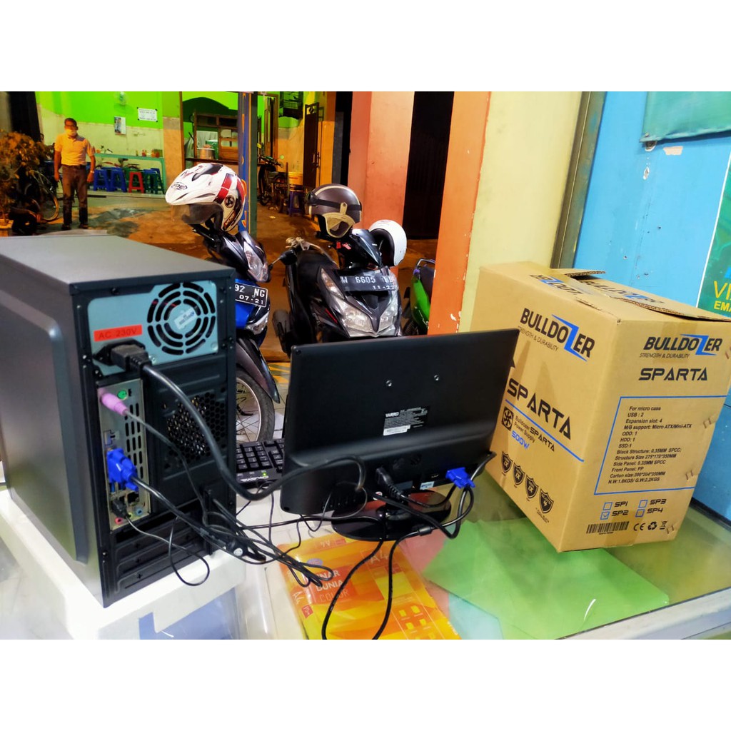 PAKET Komputer Core2Duo Ram Ddr3 4Gb Harddisk 80Gb LED 19&quot; Wide Baru