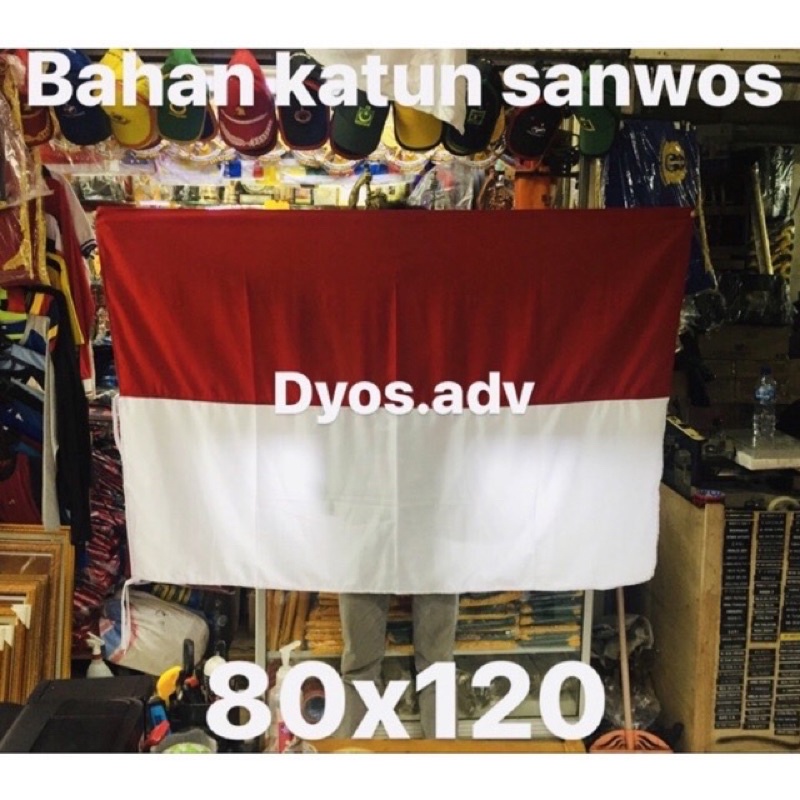 Bendera merah putih 80x120 cm (katun premium)