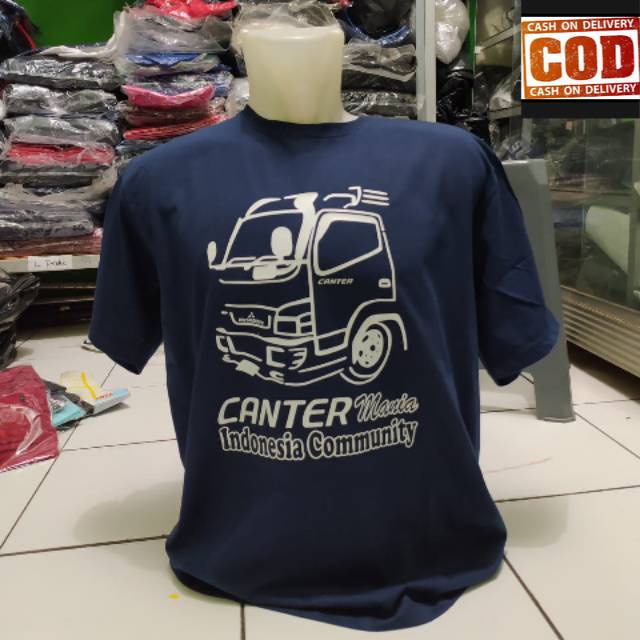 (COD) KAOS canter mania comunity Indonesia /  supir mania /  mobil truk canter / TSHIRT BAJU PRIA TE